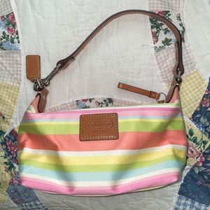 COACH Stripped Shoulder Bag